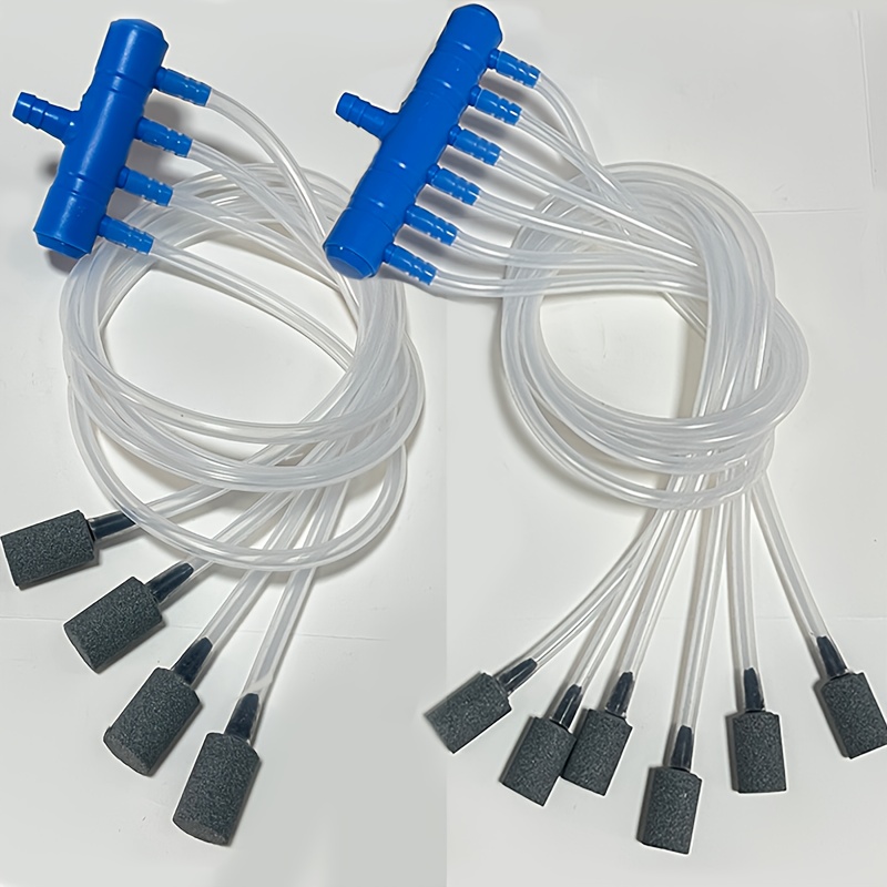 Aquarium Sand White - Zuurstofpomp-splitterset voor aquarium, verstelbare blauwe meerwegsplitter,