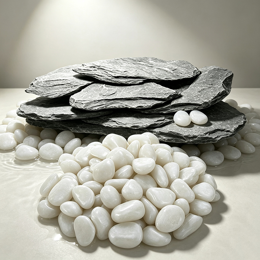 Aquarium Sand White - 400g Aquarium Decor Set Stapelbare Leisteen