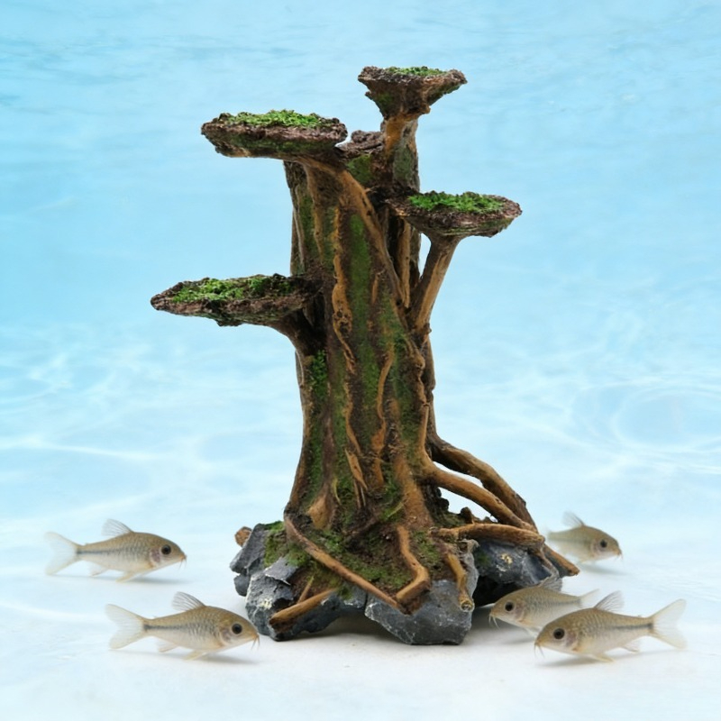 Aquarium Planted Wood - Kunstmatige mosboom drijfhout aquariumdecoratie harsmosboom waterplant