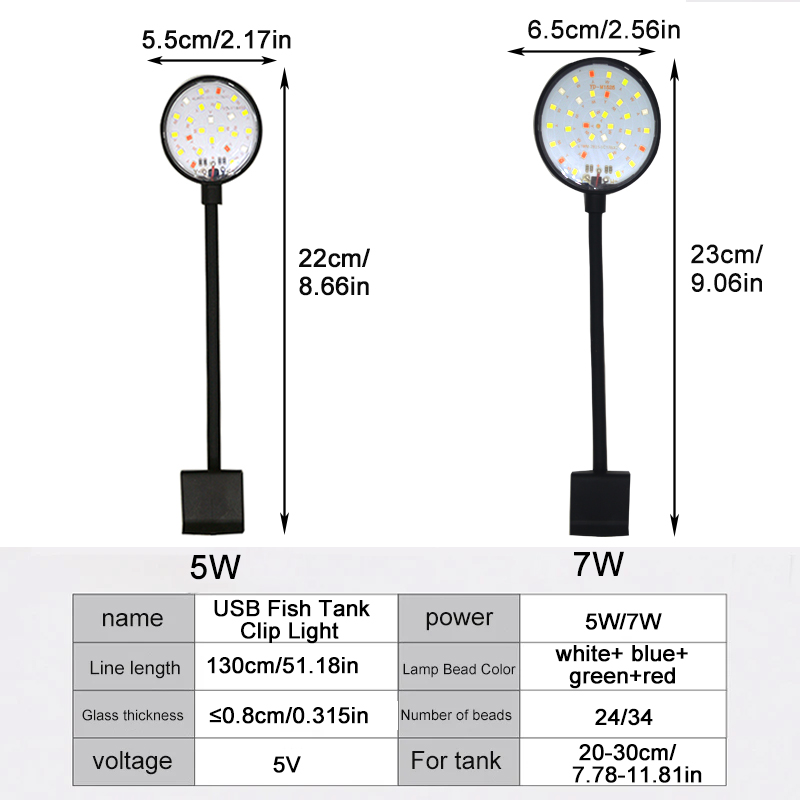 USB Aquarium LED-lamp Aquarium - Aquarium Plant Light Spectrum recensie en prijs