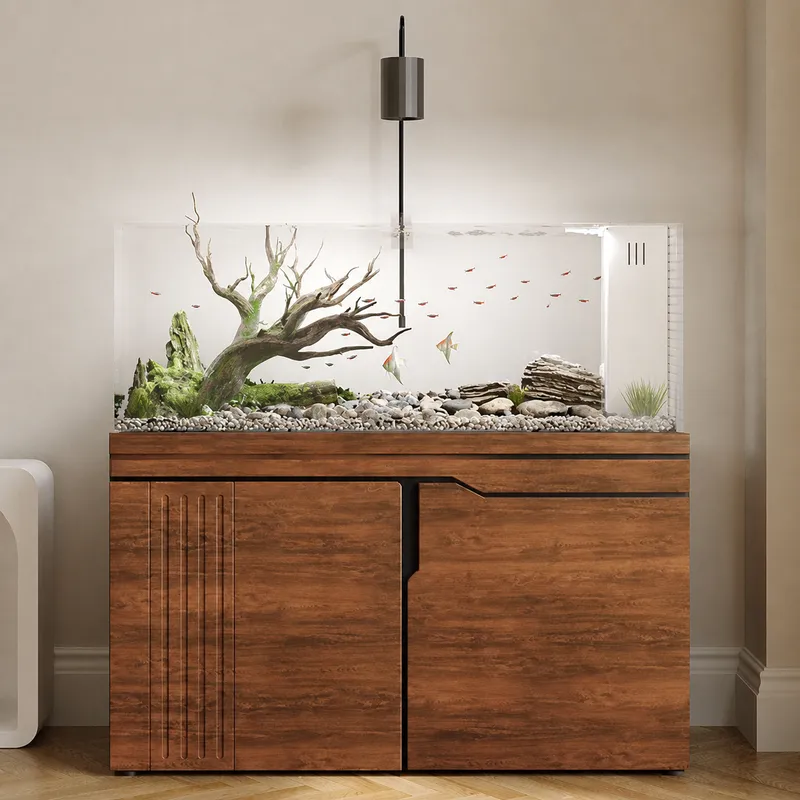 Groot ultra-wit glazen aquariu - Aquarium Planted Wood recensie en prijs